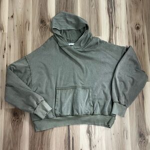 MNML Double Layer Olive Green Pullover Hoodie